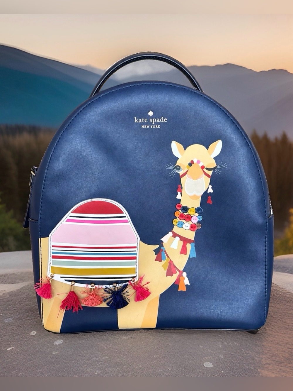 Rare Kate Spade Camel Novelty Spice Things Up Sammi Backpack Leather MSRP $399